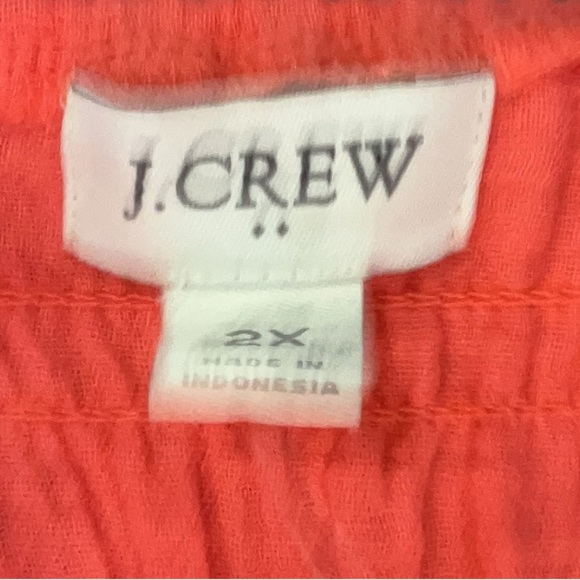 NWT J.Crew Women’s Smocked Square-Neck Peplum Top Long Sleeve Size 2X Plus Size - Picture 3 of 5